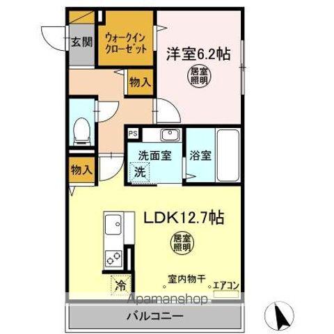 コンフォートⅢ A(1LDK/2階)の間取り写真
