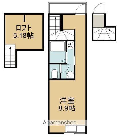 TANOSHIME荘(ワンルーム/2階)の間取り写真