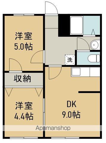 コーポ東海林(2DK/1階)の間取り写真