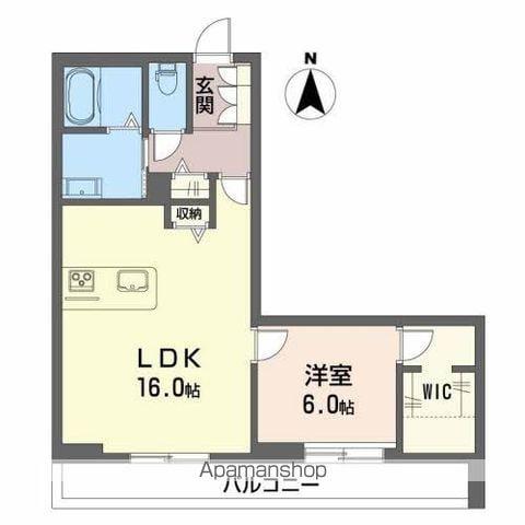 シャーメゾン小坂(1LDK/1階)の間取り写真