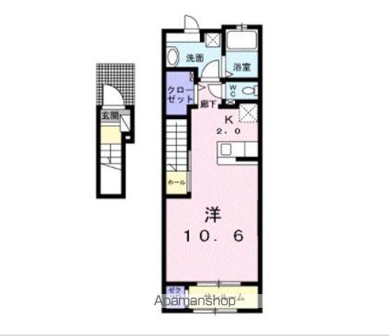 フィオーレ天童(1K/2階)の間取り写真