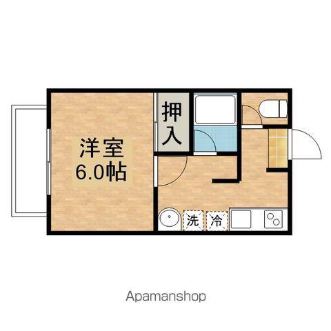 メゾンドール(1DK/2階)の間取り写真