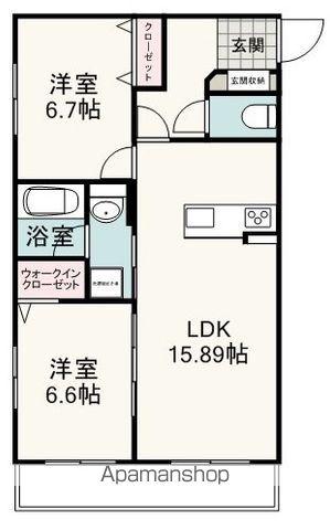 LEON3(2LDK/5階)の間取り写真