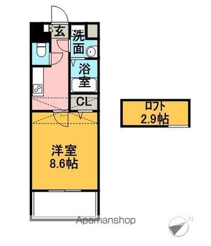 ピュアレジデンス(ワンルーム/5階)の間取り写真