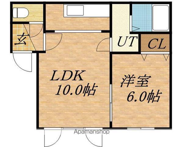 ヴィラ森林公園弐番館(1LDK/1階)の間取り写真