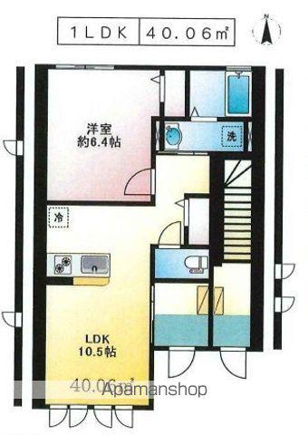 セレスティ・アイル北館(1LDK/1階)の間取り写真