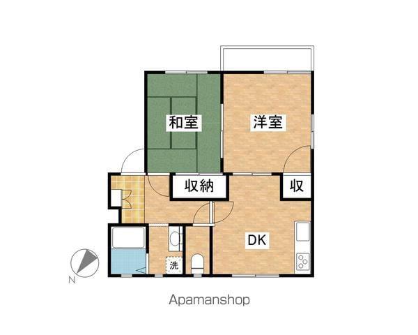 アイリスB(2DK/2階)の間取り写真