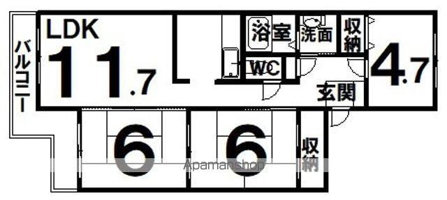 エステート治水(3LDK/1階)の間取り写真