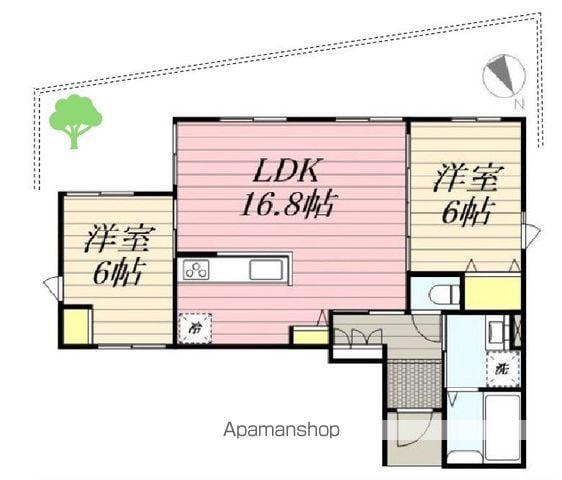 VILLA小竹向原(2LDK/1階)の間取り写真