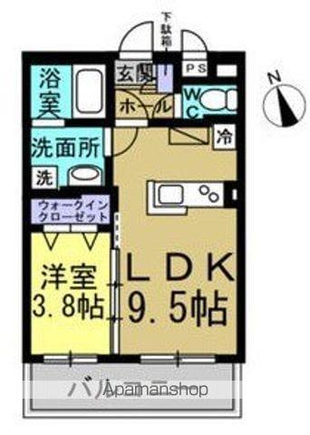 コート愛(1LDK/1階)の間取り写真