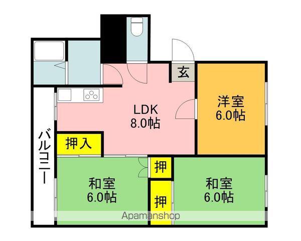 ロイヤルハイツ(3DK/3階)の間取り写真
