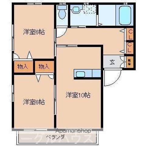 メゾンフィーユ1(2LDK/2階)の間取り写真