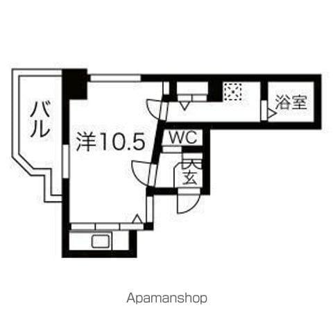 THE DOORS(ワンルーム/8階)の間取り写真
