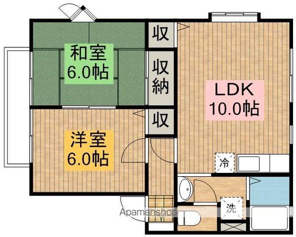 アメニティⅡ番館(2LDK/1階)の間取り写真