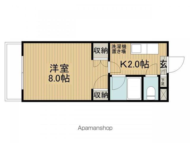 ビューロックウェーブA棟(1K/2階)の間取り写真