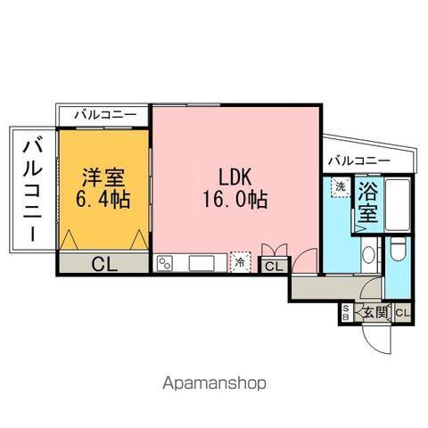 ティファーナ高宮(1LDK/10階)の間取り写真