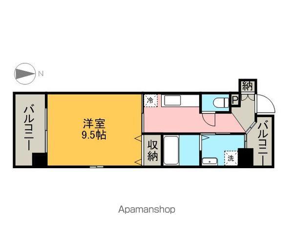 CASTELLO LUSSO(1K/4階)の間取り写真