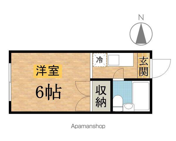 相馬ハイツ(ワンルーム/2階)の間取り写真