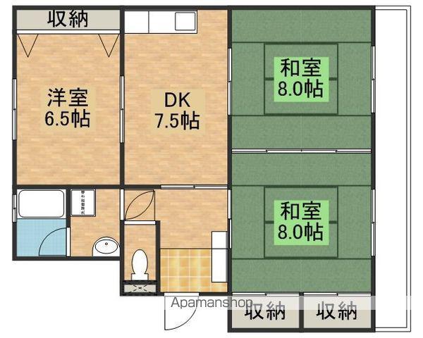 レジデンス木村(3DK/1階)の間取り写真