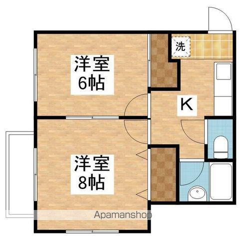 ブロードウェータウンA(2K/2階)の間取り写真