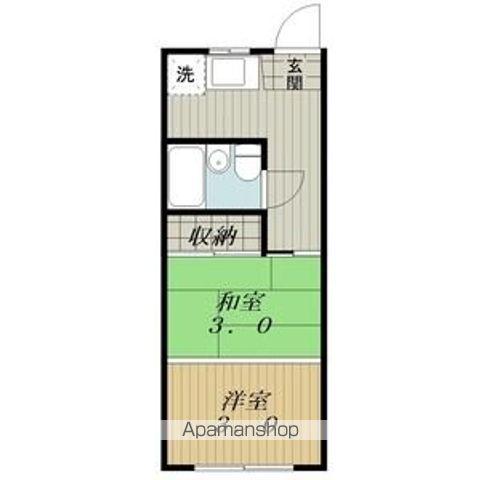 レグルス(1K/2階)の間取り写真