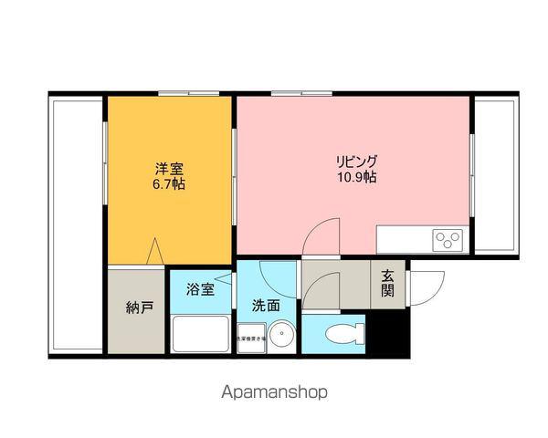 ボヌール恒(1LDK/1階)の間取り写真