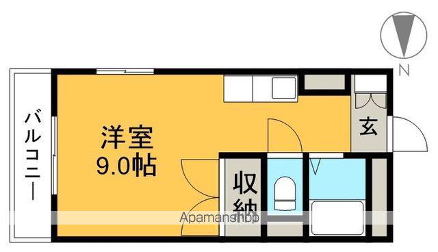 アパートメントボトル(ワンルーム/2階)の間取り写真