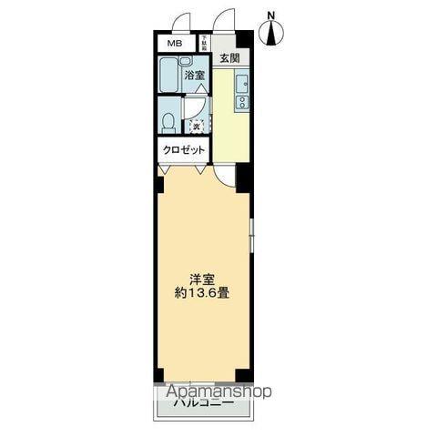 フィネスFUTAMI(1K/2階)の間取り写真