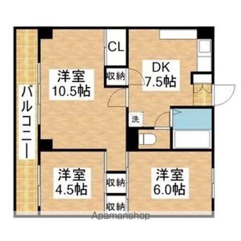 タマキビル(3DK/5階)の間取り写真