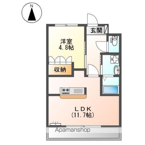 レスポワール(1LDK/1階)の間取り写真