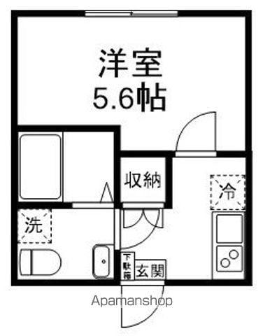 AMBITION八千代緑が丘(1K/2階)の間取り写真