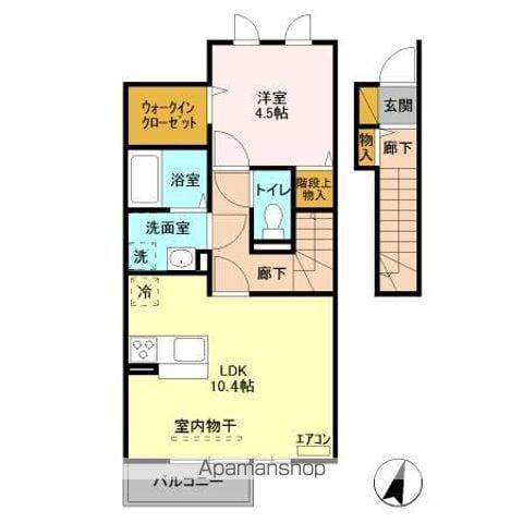 グランメール(1LDK/2階)の間取り写真