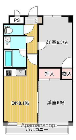 エクセルシオール北村(2DK/3階)の間取り写真