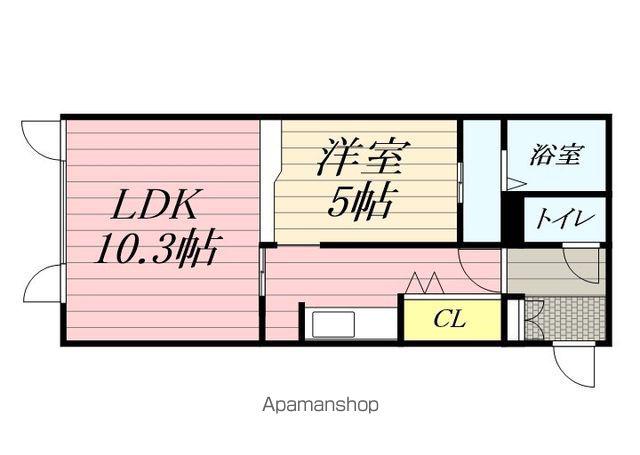ポーザタウン当別NO-4(1LDK/2階)の間取り写真