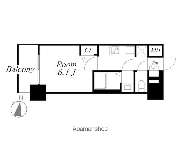 プレサンス太閤通駅前デュプル(1K/6階)の間取り写真