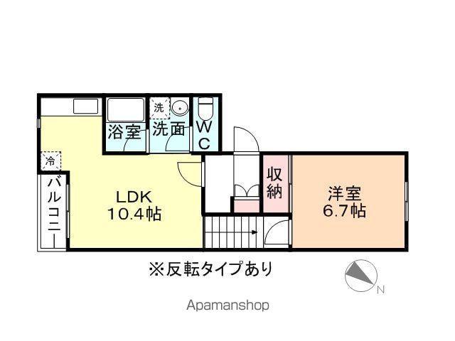 クレスタ金泉寺(1LDK/1階)の間取り写真
