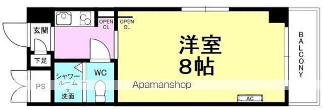 シャトーリーベ(1K/2階)の間取り写真