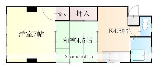 片岡ビル(2K/3階)の間取り写真