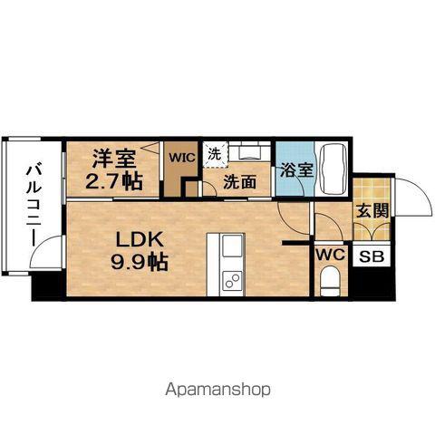 COMFORIALIVMINAMIMORIMACHIQ(1LDK/3階)の間取り写真