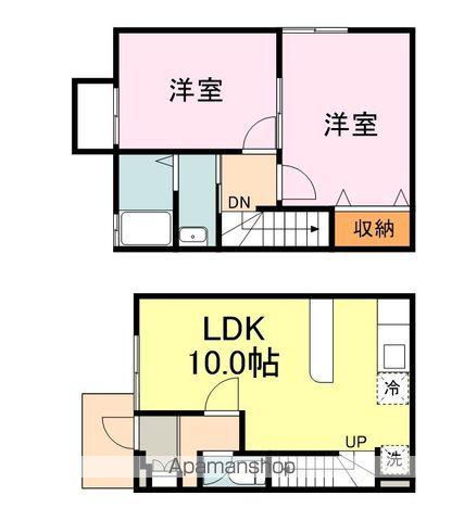 フローラ・イツ(2LDK)の間取り写真