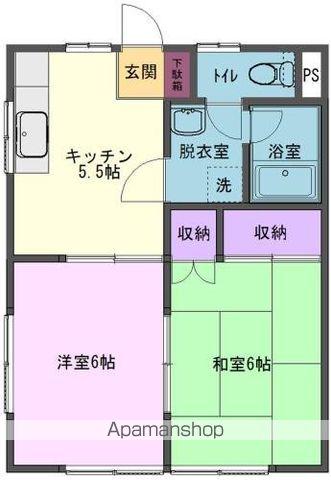 パークホーム(2K/2階)の間取り写真