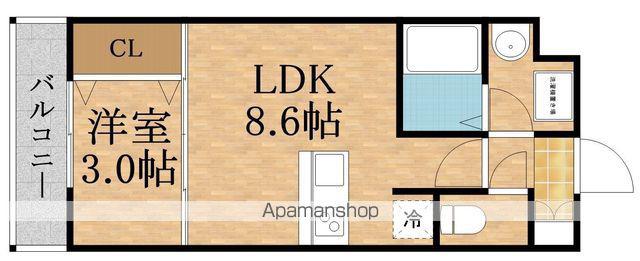 アイル東中浜(1LDK/2階)の間取り写真