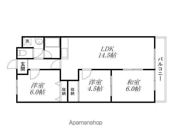 ファミールDAN(3LDK/5階)の間取り写真