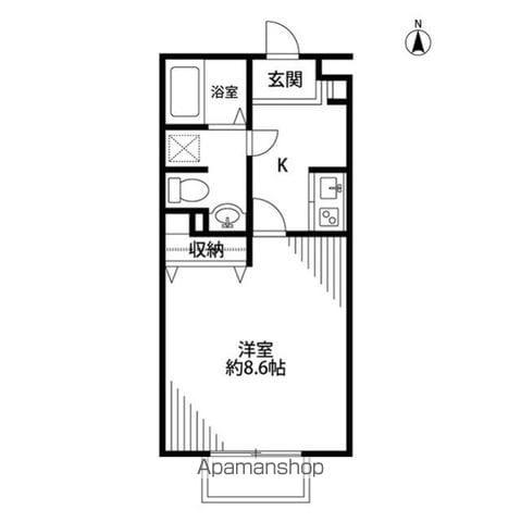 アムール七国(1K/1階)の間取り写真