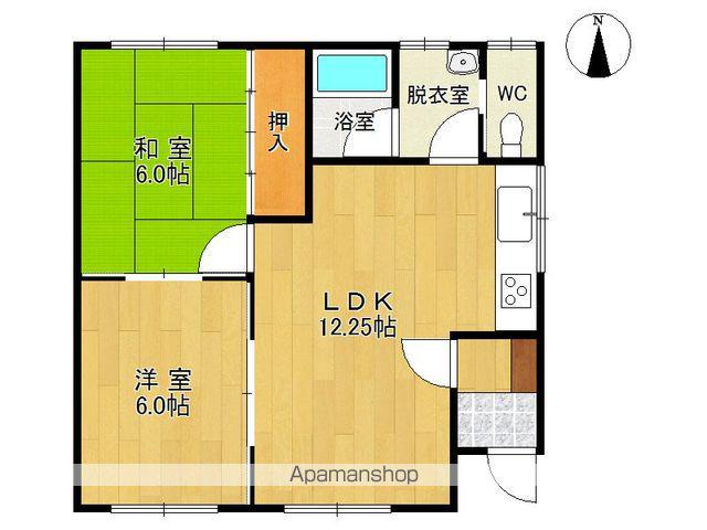 コーポ翔(2LDK/2階)の間取り写真