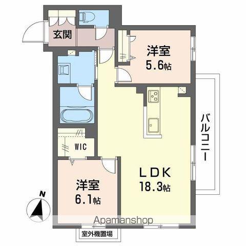 プライムフェルトⅡ(2LDK/3階)の間取り写真