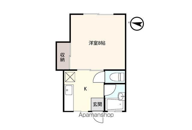 ラ・ネージュ盛岡(1K/1階)の間取り写真