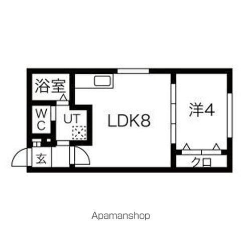 ラフィーネ医大前(1LDK/3階)の間取り写真