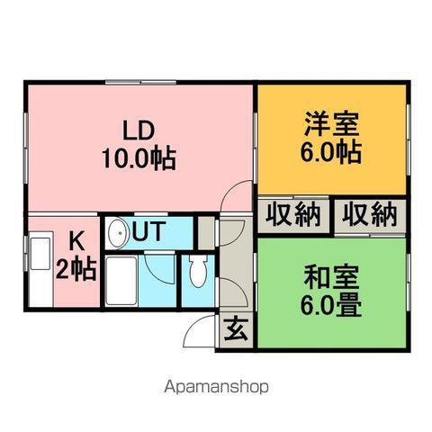 プラスペリティ宮の沢(2LDK/2階)の間取り写真