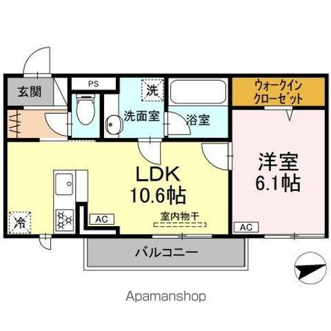 BELLE DEMEURE(1LDK/3階)の間取り写真